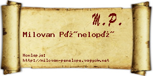 Milovan Pénelopé névjegykártya